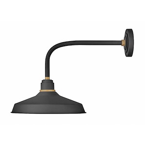 Mountbatten Woodlands - 1 Light Medium Outdoor Straight Arm Barn Light - Traditional-Industrial Style - 16 Inch Wide by 18 Inch High - 1251703