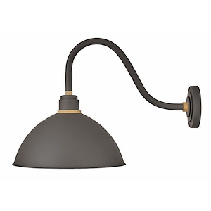 Withins Road - 1 Light Medium Outdoor Gooseneck Barn Light in Traditional-Industrial Style - 16 Inches Wide by 18 Inches High