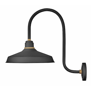 Mountbatten Woodlands - 1 Light Large Outdoor Tall Gooseneck Barn Light - Traditional-Industrial Style - 16 Inch Wide by 23.75 Inch High