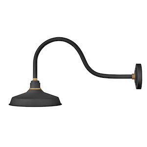 Mountbatten Woodlands - 1 Light Large Outdoor Gooseneck Barn Light - Traditional-Industrial Style - 12 Inch Wide by 15.5 Inch High