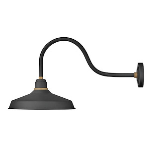 Mountbatten Woodlands - 1 Light Large Outdoor Gooseneck Barn Light - Traditional-Industrial Style - 16 Inch Wide by 17.25 Inch High - 1251836