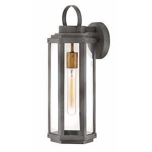 Shaftesbury Limes - One Light Outdoor Medium Wall Lantern in Traditional-Transitional Style - 6.5 Inches Wide by 18 Inches High