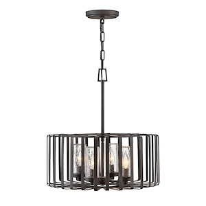 Stockwell Mount - 4 Light Outdoor Medium Chandelier in Transitional Style - 20 Inches Wide by 21 Inches High