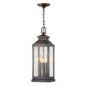 Bailey Terrace - 3 Light Medium Outdoor Hanging Lantern in Traditional Style - 7 Inches Wide by 20.5 Inches High