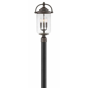Elm Maltings-3 Light Outdoor Large Post Top/Pier Lantern in Traditional Style-10 Inches Wide by 20.75 Inches High - 1251935