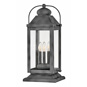 Clos Peris - 3 Light Large Outdoor Low Voltage Pier Mount Lantern in Traditional Style - 11 Inches Wide by 23.5 Inches High - 1252031
