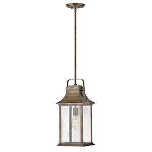 Denoon Terrace - 1 Light Medium Outdoor Hanging Lantern in Traditional Style - 8.5 Inches Wide by 19.75 Inches High