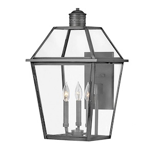 Ferndale Estate - 3 Light Medium Outdoor Wall Lantern in Traditional Style - 49.5 Inches Wide by 27 Inches High - 1252096