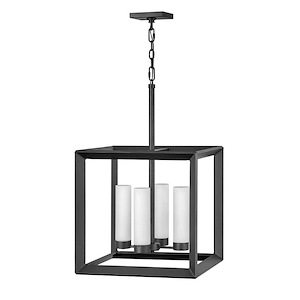 Field End Road - 4 Light Medium Outdoor Low Voltage Hanging Lantern in Craftsman-Industrial Style - 18.25 Inches Wide by 28.25 Inches High