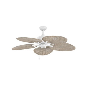 Nature Inspired Leaf-Shaped 5-Blade Ceiling Fan with Streamlined Silhouette and Coastal Edge 52 inches W x 15.75 inches H