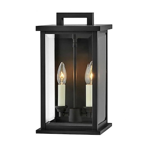 Marmion Quadrant - 2 Light Small Outdoor Wall Mount Lantern in Traditional Style - 7.75 Inches Wide by 14.25 Inches High - 1252245
