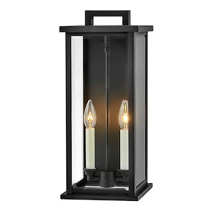 Marmion Quadrant - 2 Light Medium Outdoor Wall Mount Lantern in Traditional Style - 7.75 Inches Wide by 18.25 Inches High - 1252207