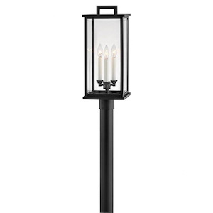 Marmion Quadrant - 3 Light Large Outdoor Post Top or Pier Mount Lantern in Traditional Style - 9 Inches Wide by 22.25 Inches High - 1252208