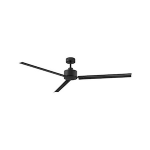 Industrial Design 3-Blade Ceiling Fan with Sleek Composite Blades 72 inches W x 13.25 inches H
