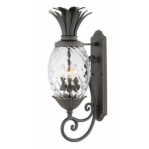 Meadows Garth - 3 Light Medium Outdoor Wall Lantern in Traditional-Glam Style - 10.25 Inches Wide by 28 Inches High - 1251514