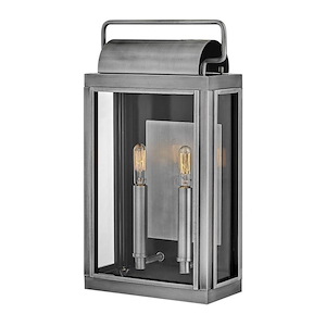 Clarendon Celyn - 2 Light Medium Outdoor Wall Lantern in Traditional-Coastal Style - 9 Inches Wide by 16.5 Inches High - 1252293