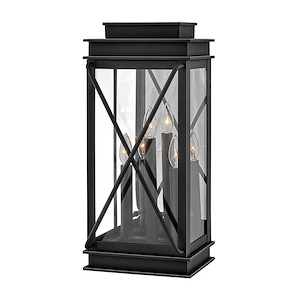 Lady Haven - 3 Light Large Outdoor Wall Mount Lantern in Transitional Style - 10 Inches Wide by 22 Inches High