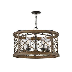 Cross Square - 5 Light Small Outdoor Hanging Lantern in Coastal Style - 26 Inches Wide by 16.5 Inches High - 1252342