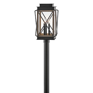 Ashford Court - 3 Light Medium Outdoor Post Top or Pier Mount Lantern in Transitional Style - 11.75 Inches Wide by 20.5 Inches High