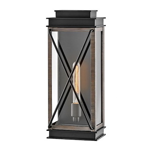 Lady Haven - 1 Light Medium Outdoor Wall Mount Lantern in Transitional Style - 7.5 Inches Wide by 18.75 Inches High