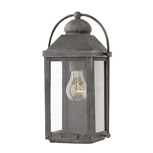 St John Avenue - 1 Light Small Outdoor Wall Lantern in Traditional Style - 7 Inches Wide by 13 Inches High
