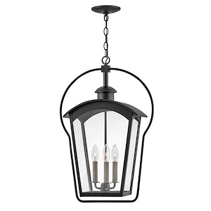 Rookery Pastures - 3 Light Outdoor Large Hanging Lantern In Traditional and Transitional Style-25.75 Inches Tall and 17 Inches Wide
