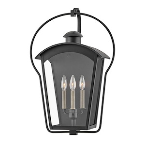 Rookery Pastures - 3 Light Outdoor Large Wall Mount Lantern In Traditional and Transitional Style-25 Inches Tall and 17 Inches Wide - 1252392