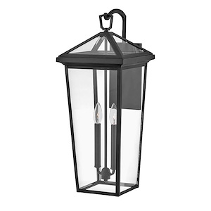 Harris Leaze - 2 Light Outdoor Medium Wall Mount Lantern In Traditional Style-26 Inches Tall and 10 Inches Wide