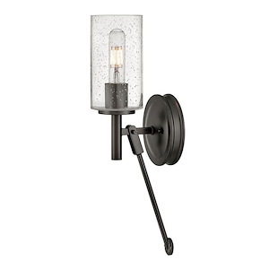 Broad Street West - 1 Light Wall Mount In Traditional and Mid-Century Modern Style-16.75 Inches Tall and 5 Inches Wide - 1282476