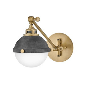 Downs Croft - 1 Light Wall Mount In Traditional and Industrial Style-9.25 Inches Tall and 7 Inches Wide