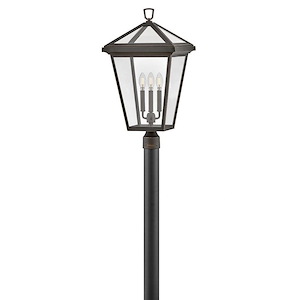 Harris Leaze - 15W 3 LED Outdoor Large Post Lantern In Traditional Style-26 Inches Tall and 14 Inches Wide