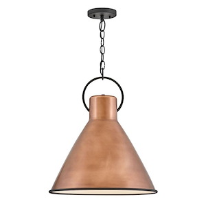 Brooke Barton - 12W 1 LED Medium Pendant In Traditional Style-21.5 Inches Tall and 18 Inches Wide - 1282978
