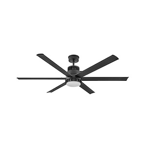 Greatness Lane - 6 Blade Ceiling Fan with Light Kit In Industrial Style-17 Inches Tall and 60 Inches Wide