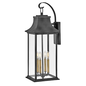 Hazel Laurels - 16W 4 LED Outdoor Extra Large Wall Lantern In Traditional Style-30 Inches Tall and 10.5 Inches Wide - 1282633