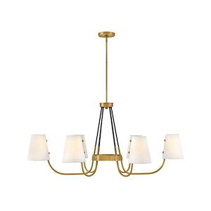 Rubislaw Drive - 30W 6 LED Linear Chandelier In Traditional Style-27.76 Inches Tall and 24.02 Inches Wide - 1282572