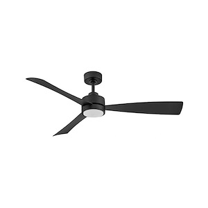 Handley Cross Mews - 3 Blade Dual Mount Ceiling Fan with Light Kit In Modern Style-14 Inches Tall and 56 Inches Wide