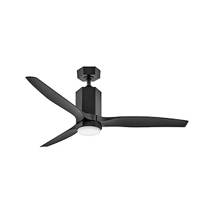 Hinton Chase - 3 Blade Dual Mount Ceiling Fan with Light Kit In Modern Style-16.75 Inches Tall and 52 Inches Wide