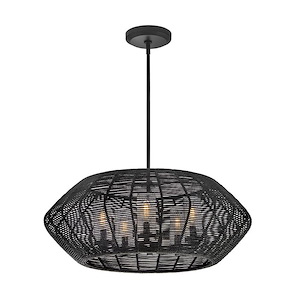 Little Yeldham Road - 25W 5 LED Medium Outdoor Chandelier In Coastal Style-10.75 Inches Tall and 28 Inches Wide