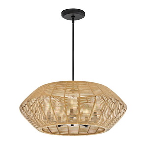 Little Yeldham Road - 25W 5 LED Medium Outdoor Chandelier In Coastal Style-10.75 Inches Tall and 28 Inches Wide