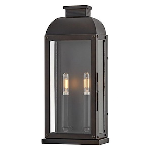 Willow Fold - 10W 2 LED Mediuml Outdoor Wall Lantern In Traditional Style-17 Inches Tall and 7.5 Inches Wide - 1321109