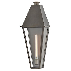 Gartshore Crescent - 8W 1 LED Large Outdoor Wall Lantern In Traditional Style-26 Inches Tall and 10 Inches Wide