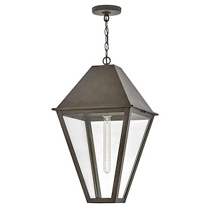 Gartshore Crescent - 12W 1 LED Large Outdoor Hanging Lantern In Traditional Style-24.25 Inches Tall and 14 Inches Wide