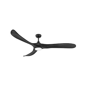 Edwin Common - 3 Blade Ceiling Fan with Light Kit In Modern Style-15 Inches Tall and 72 Inches Wide - 1321235
