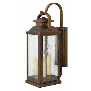 Summerfield Willows - 3 Light Large Outdoor Wall Lantern in Traditional Style - 7 Inches Wide by 21.75 Inches High