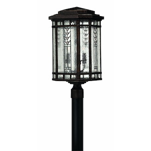 Daisy Royd - Brass Outdoor Lantern Fixture in Craftsman-Rustic Style - 12 Inches Wide by 22.25 Inches High