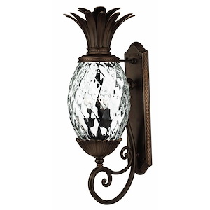 Meadows Garth - 3 Light Medium Outdoor Wall Lantern in Traditional-Glam Style - 10.25 Inches Wide by 28 Inches High - 1252490