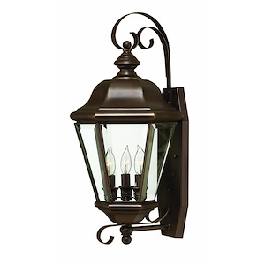 Worplesdon Road - Brass Outdoor Lantern Fixture in Traditional Style - 10.5 Inches Wide by 21.5 Inches High