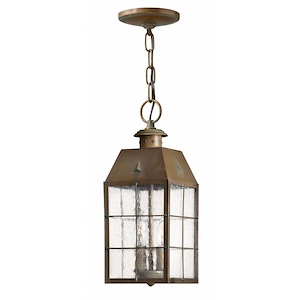 Delamere Heath - Brass Outdoor Lantern Fixture in Traditional-Coastal Style - 5.5 Inches Wide by 14.5 Inches High