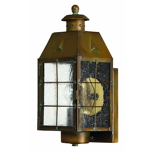 Ryecroft Downs - Brass Outdoor Lantern Fixture in Traditional-Coastal Style - 5.5 Inches Wide by 13.5 Inches High - 1252560