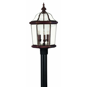 Dingley Court - Brass Outdoor Lantern Fixture in Traditional Style - 13.25 Inches Wide by 23.25 Inches High
